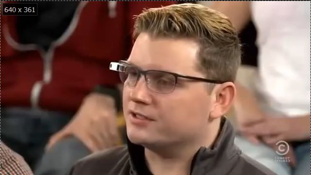 Kijken: Google Glass reviewed on The Daily Show 1