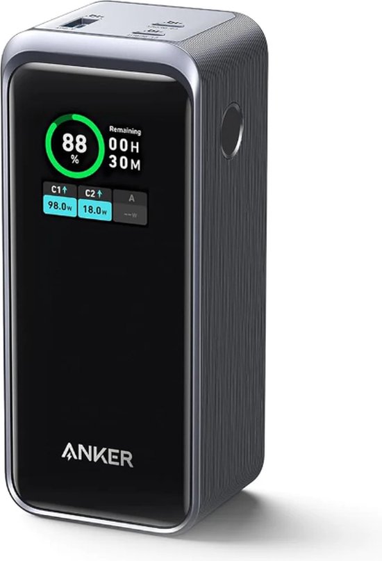 Anker 735 Prime (200W) Powerbank voor MacBook/Laptop 20.000 mAh Zwart